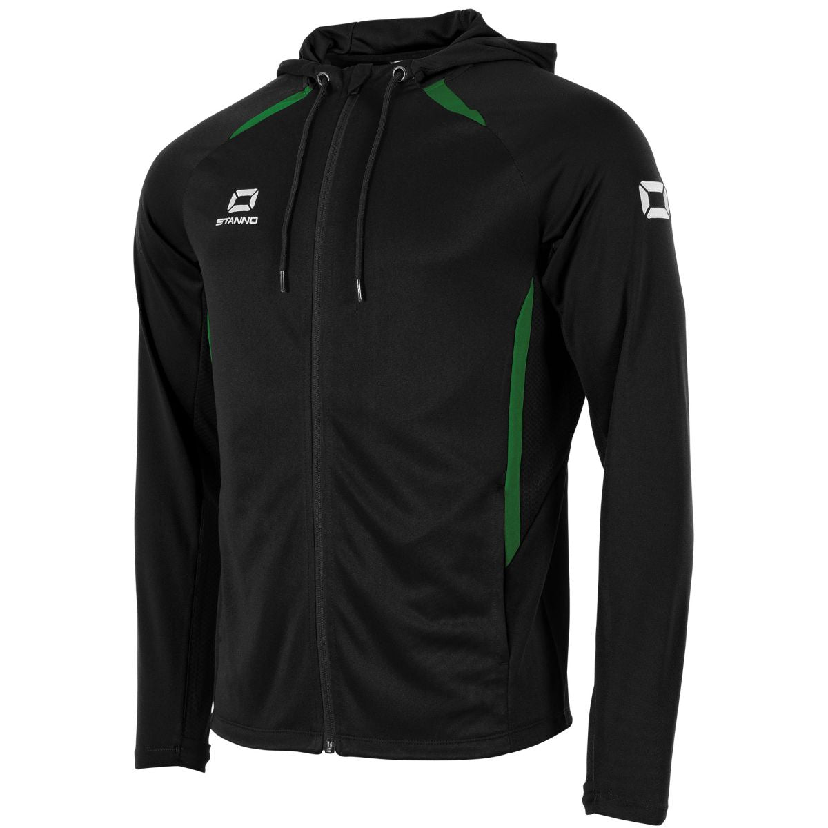 Stadio Hooded Full Zip Top, Schwarz - Grün