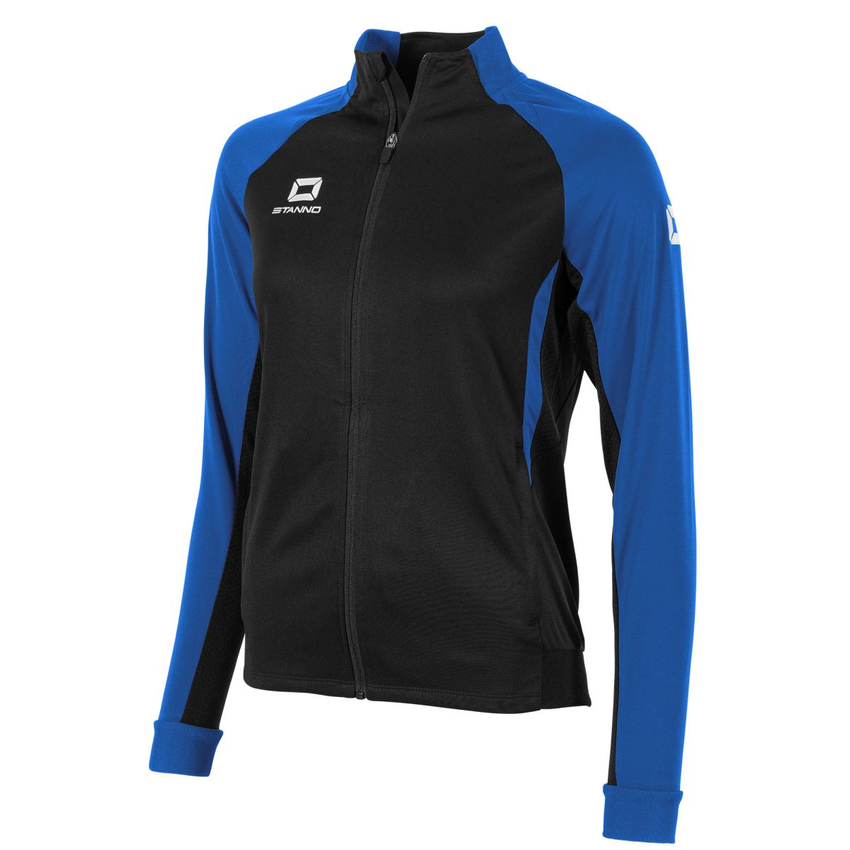 Stadio Full Zip Top Damen, Schwarz - Royalblau