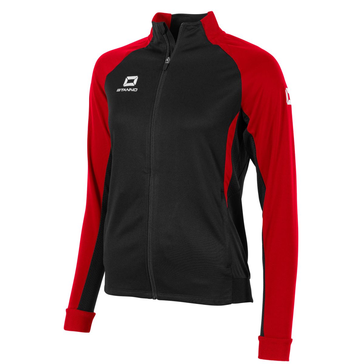 Stadio Full Zip Top Damen, Schwarz - Rot