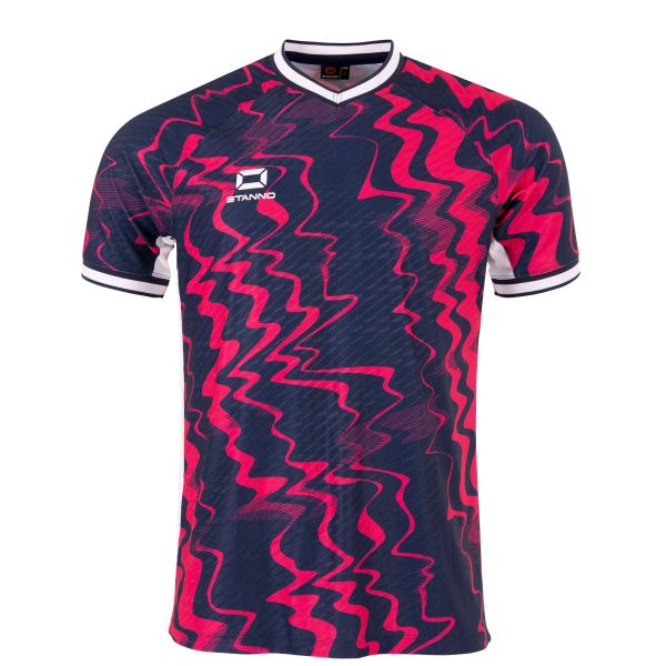 Wave Shirt, Navy-Pink-White