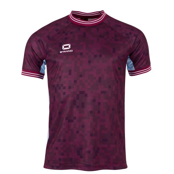 Pixel Shirt, Maroon-Sky Blue
