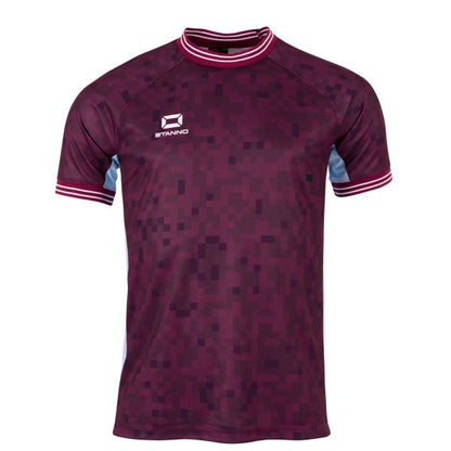 Pixel Shirt, Maroon-Sky Blue
