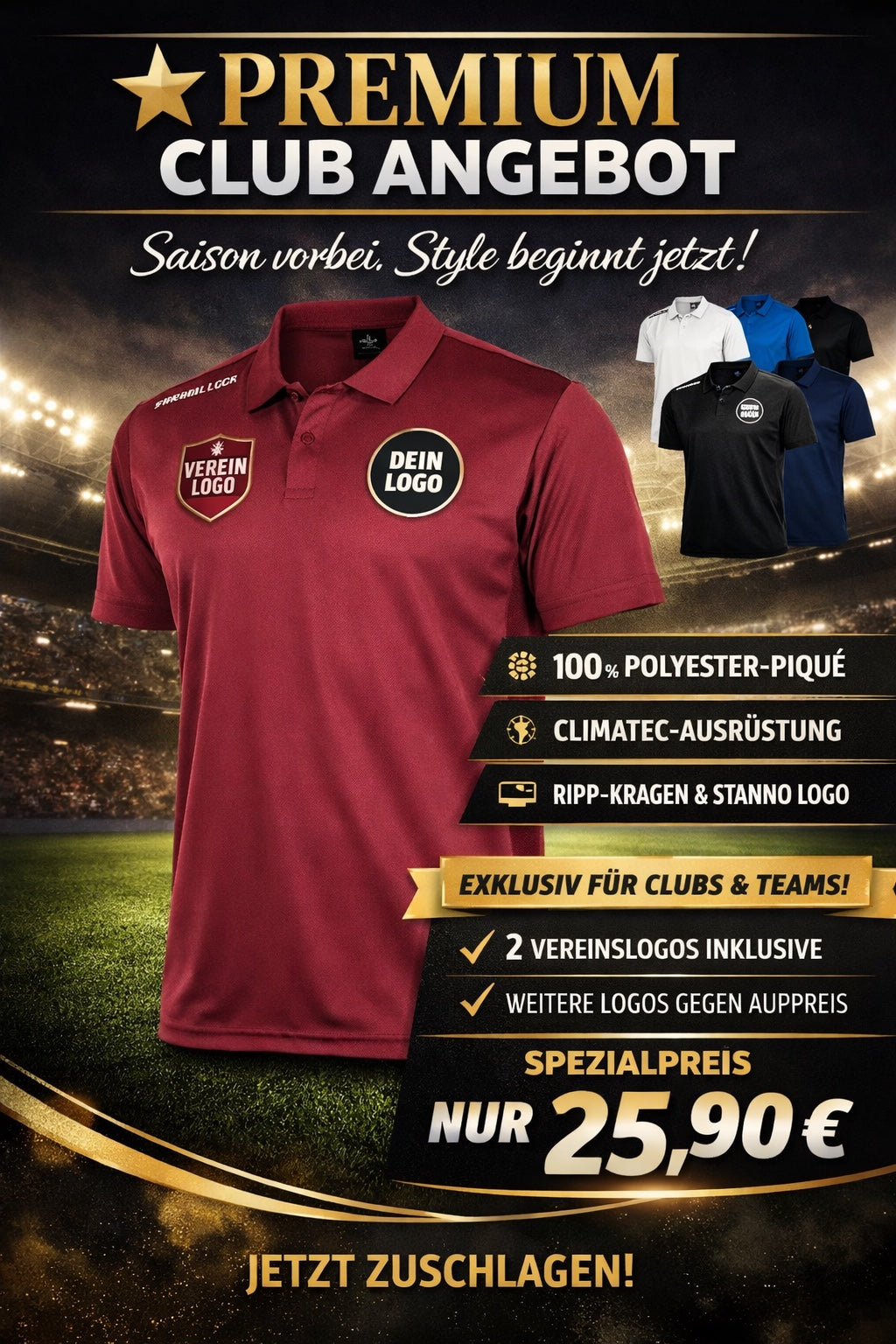 Premium Club Angebot für Vereine und Teams